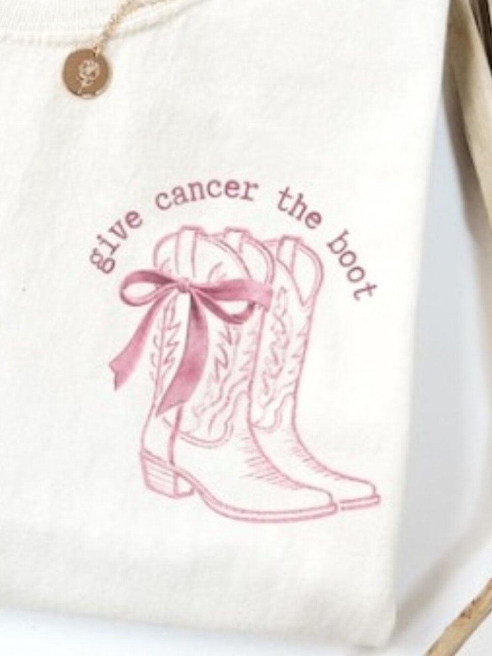 Boot Breast Cancer Shirt, Western Breast Cancer Shirt - Picture 2 of 4